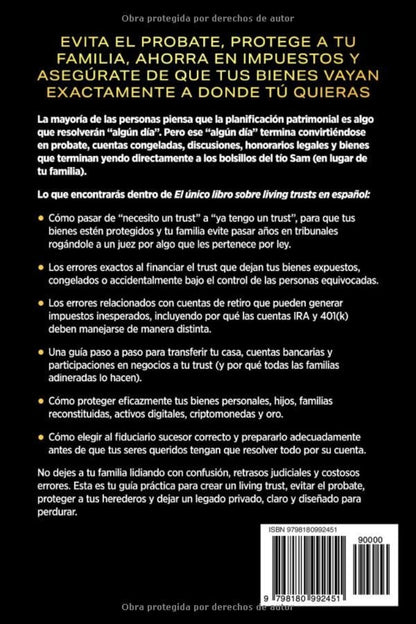 El Único Libro De Living Trusts En Español